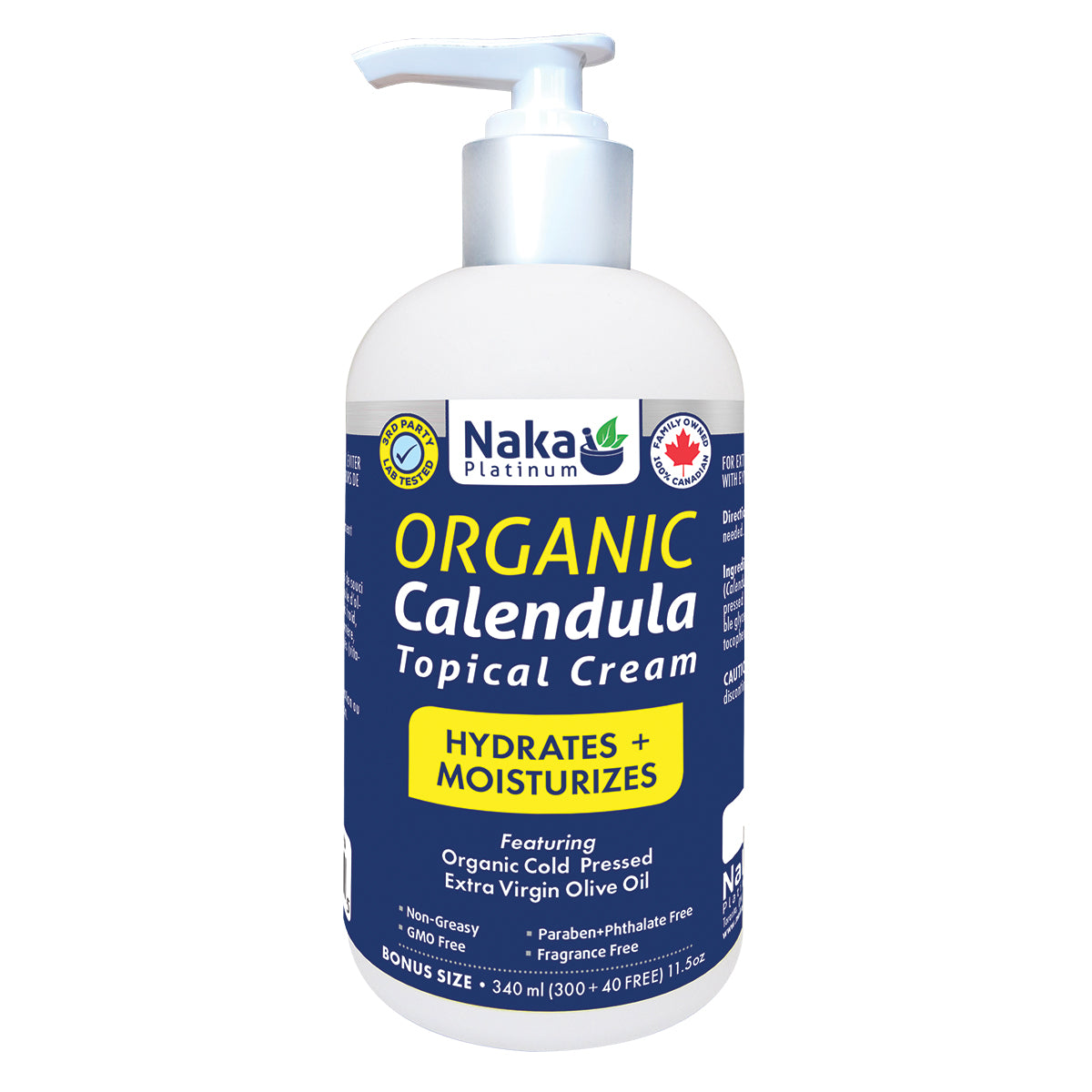 Bonus Size) Platinum Organic Calendula Topical Cream - 120/340ml