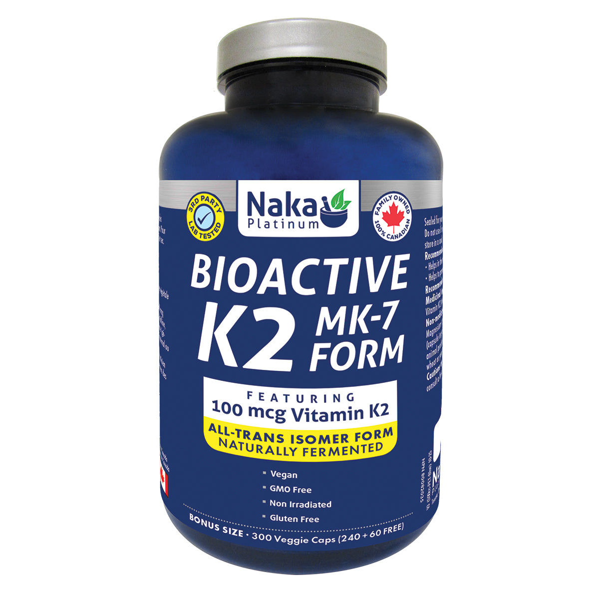Bonus Size) Platinum K2 - 150 or 300 vcaps – Naka Pro