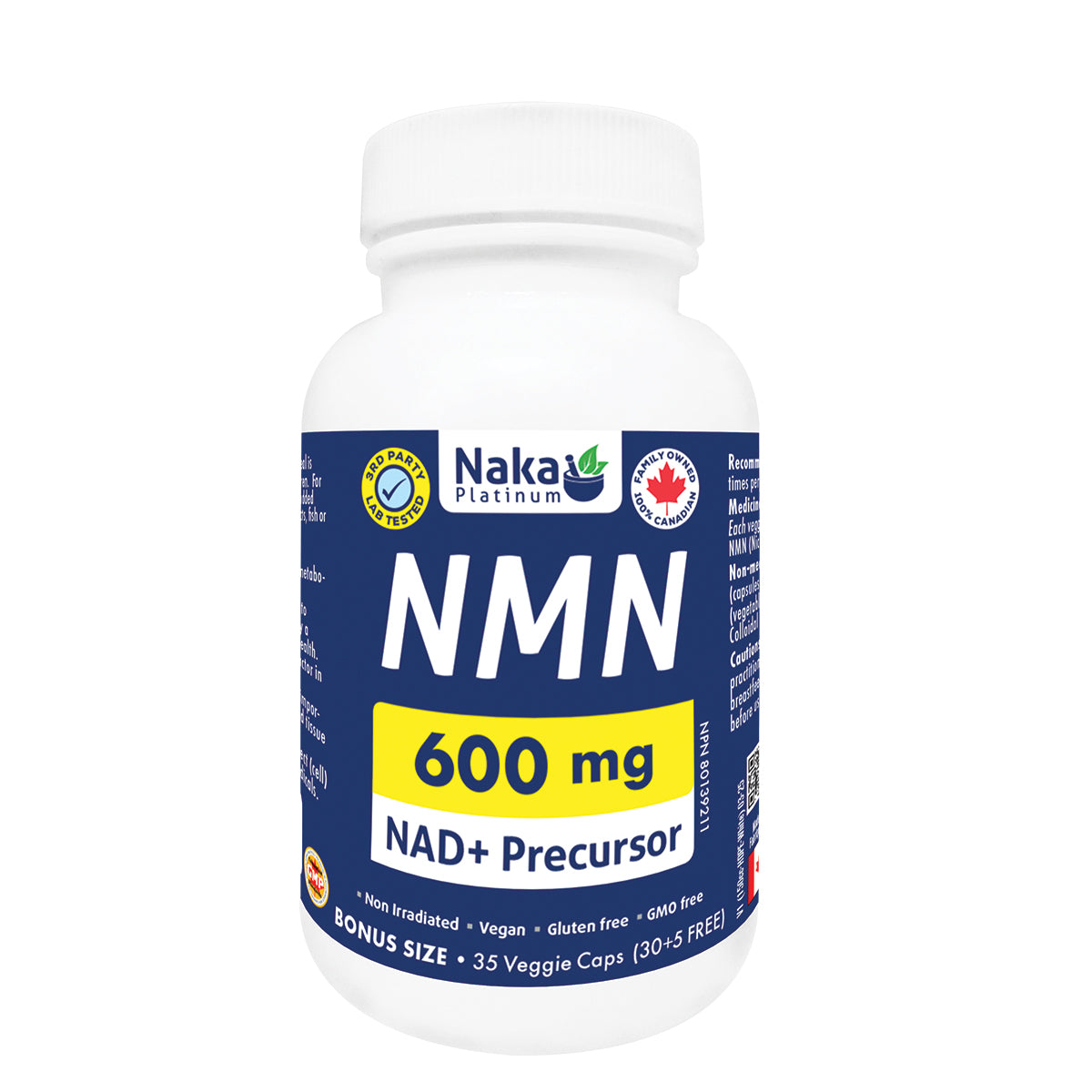 Bonus Size) Platinum NMN - 35 vcaps – Naka Pro