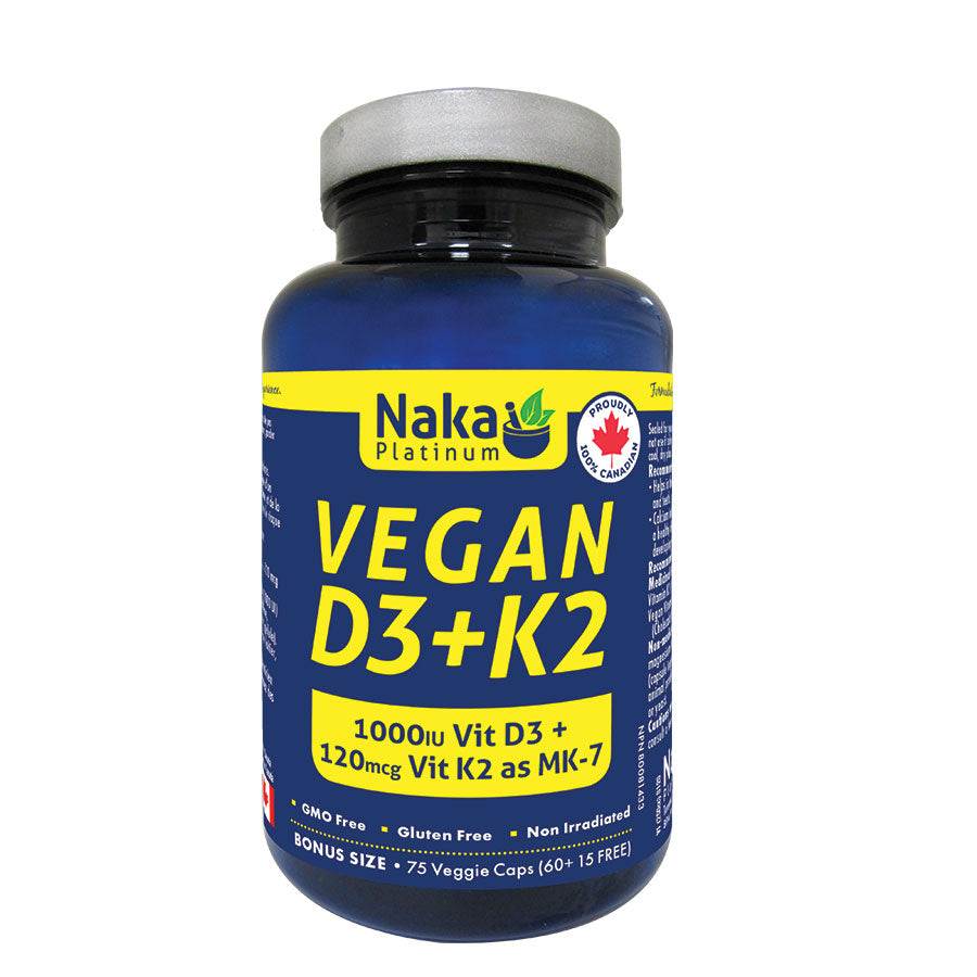 (Bonus Size) Platinum Vegan D3+K2 - 75 vcaps