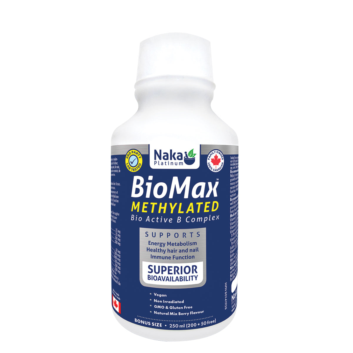 Bonus Size) Platinum Biomax B complex 600/250ml – Naka Pro
