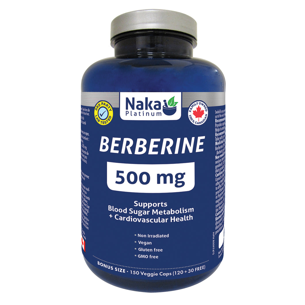 (Taille bonus) Platinum Berberine - 90 vcaps ou 150 vcaps