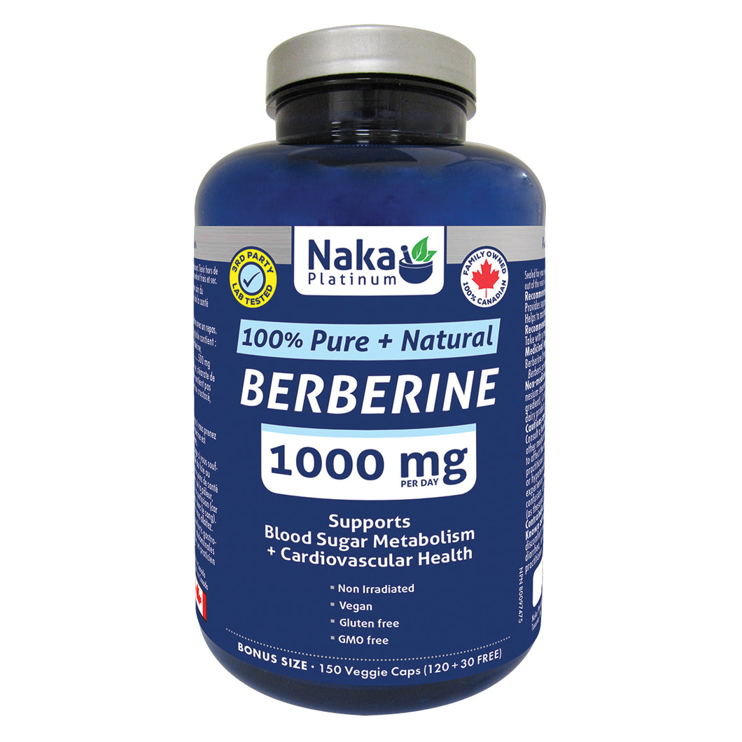Bonus Size) Platinum Berberine - 90 vcaps or 150 vcaps – Naka Pro