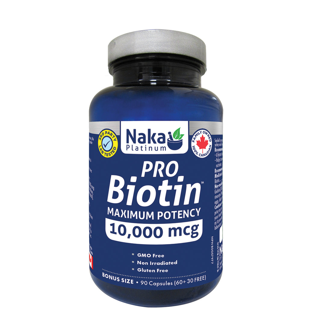 (Taille bonus) Platinum Pro Biotine 10 000 mcg - 90 gélules