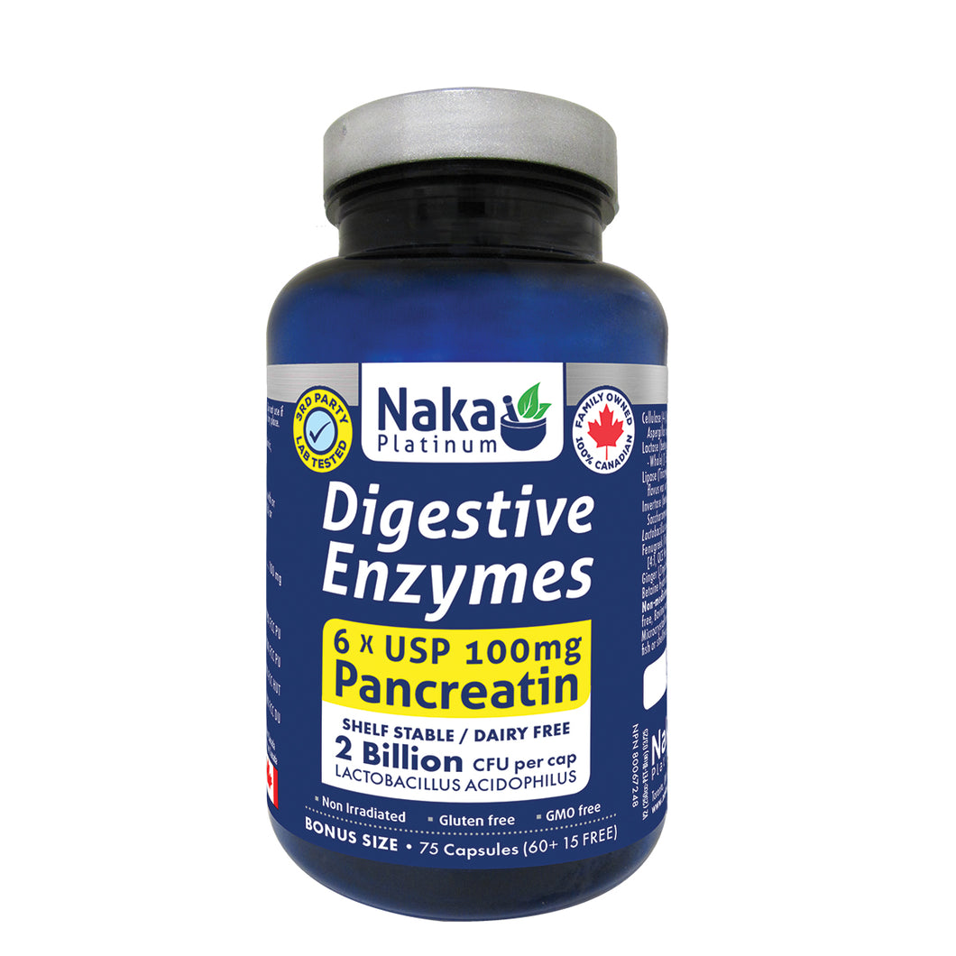 (Bonus Size) Platinum Digestive Enzymes - 75 caps