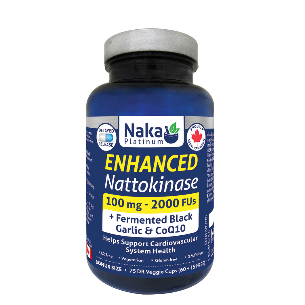 (Bonus Size) Platinum Enhanced Nattokinase - 75 DR vcaps