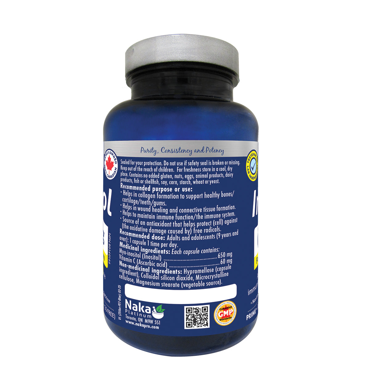 Innolate 60 Powder (Bonus Size) Platinum Inositol - 60/120 vcaps – Naka Pro
