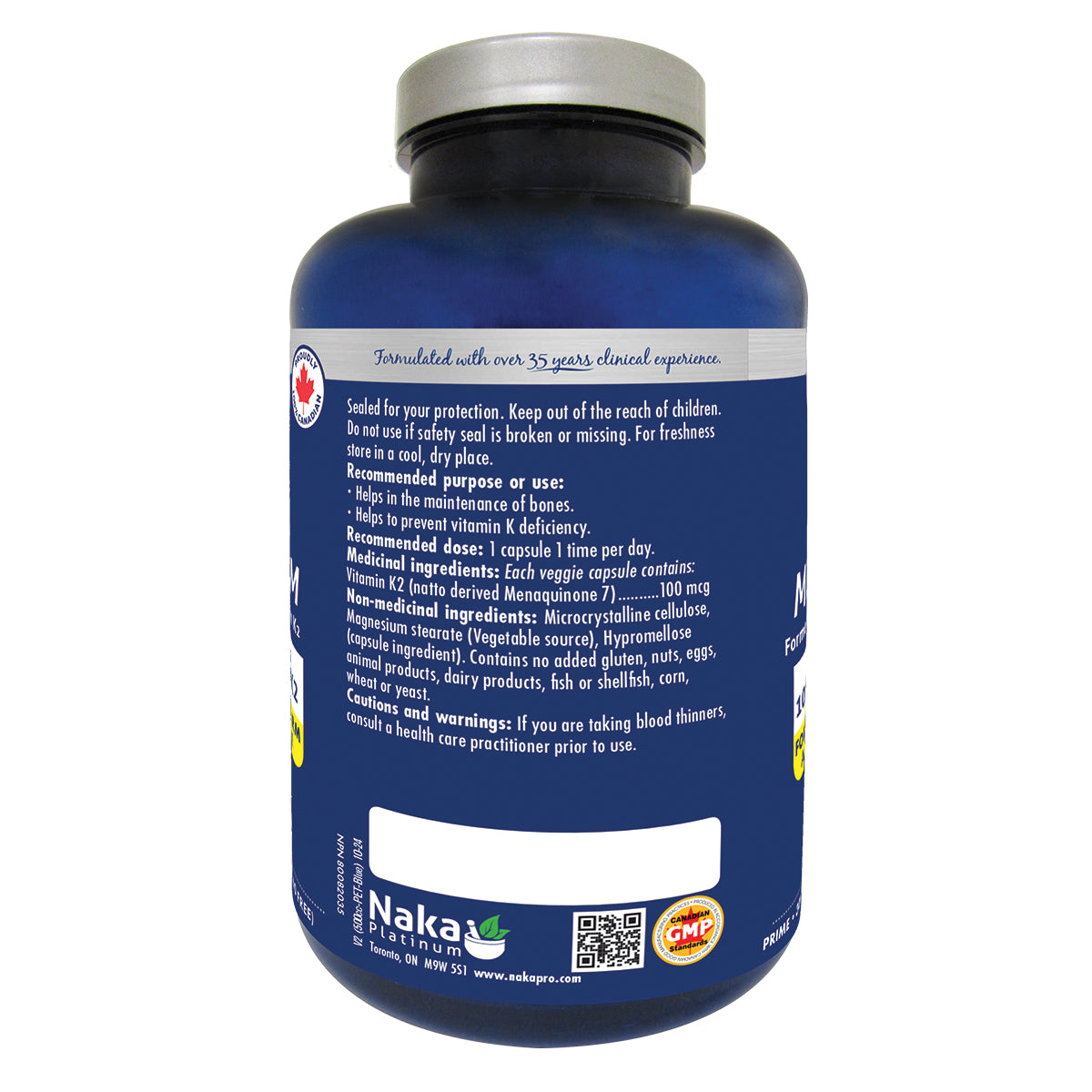 nakka❷ Bonus Size) Platinum K2 - 150 or 300 vcaps – Naka Pro