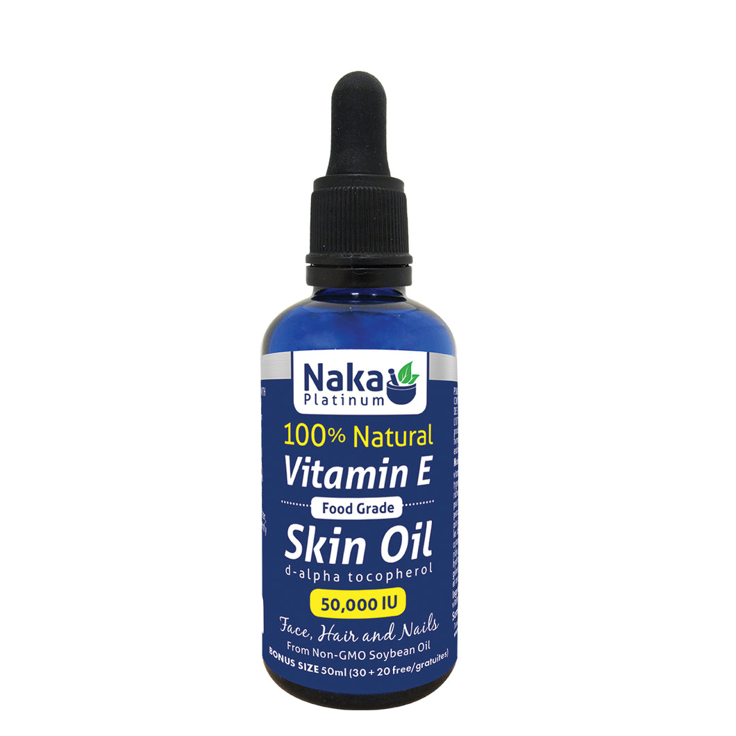 Taille bonus) Huile pour la peau Platinum Vitamine E - 50 ml  Naka Pro