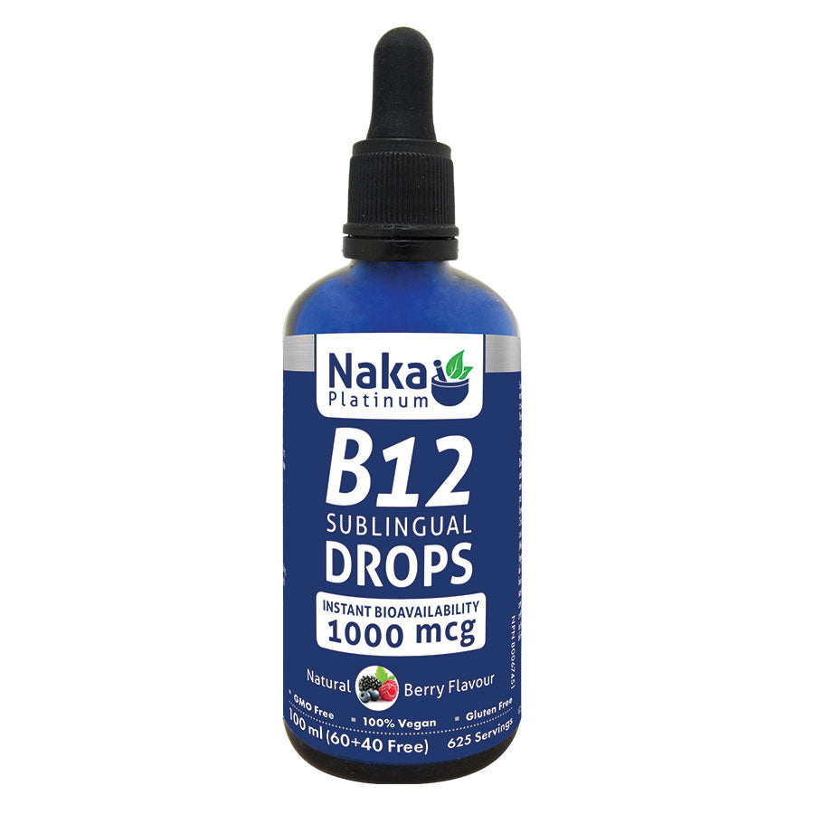 (Bonus Size) Platinum B12 Drops 100ml Naka Pro