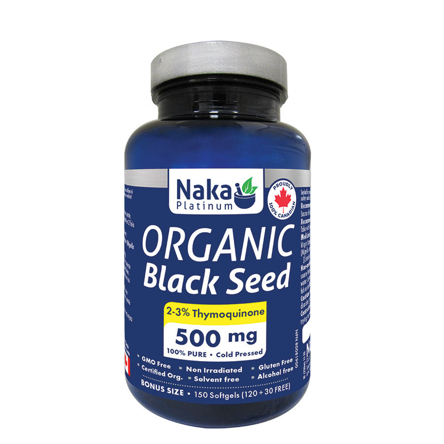 (Taille bonus) Huile de graines noires biologique Platinum - 150 gélules 