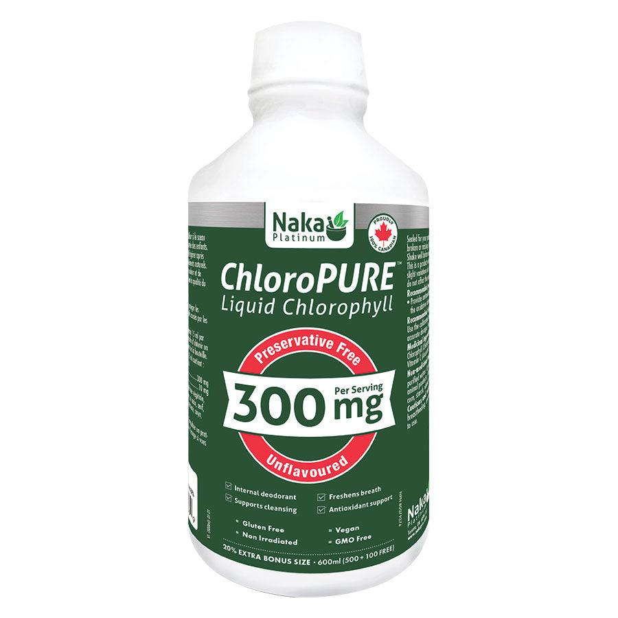 (Taille bonus) Platinum ChloroPURE 300 mg sans saveur - 250 ml ou 600 ml
