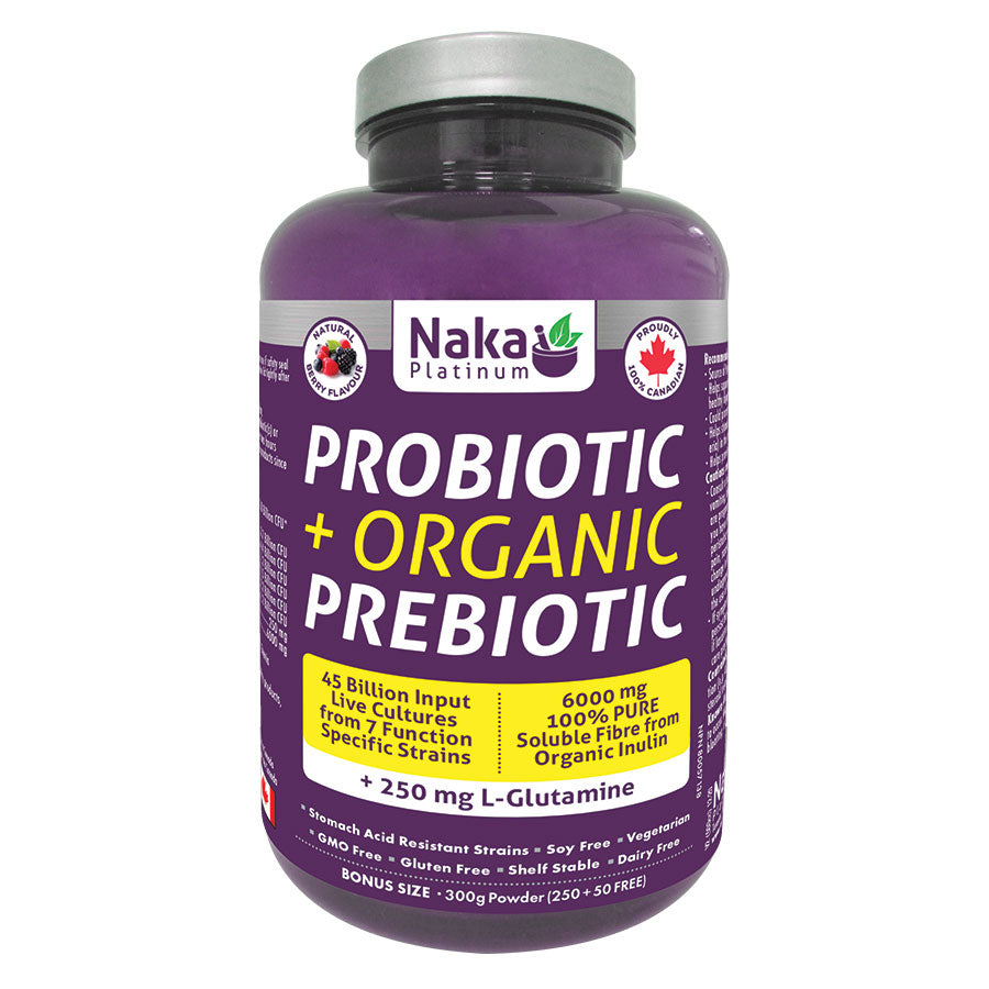 (Taille bonus) Probiotique platine + prébiotique biologique – 300 g de poudre