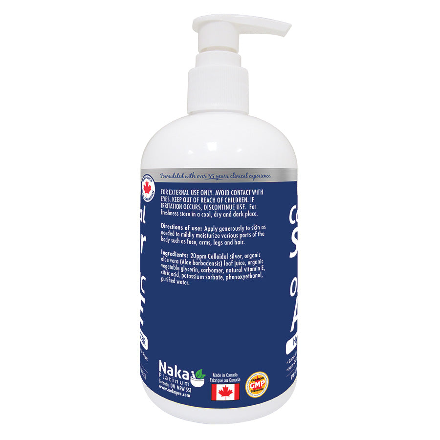 silver aloe Bonus Size) Platinum Colloidal Silver + Organic Aloe Gel