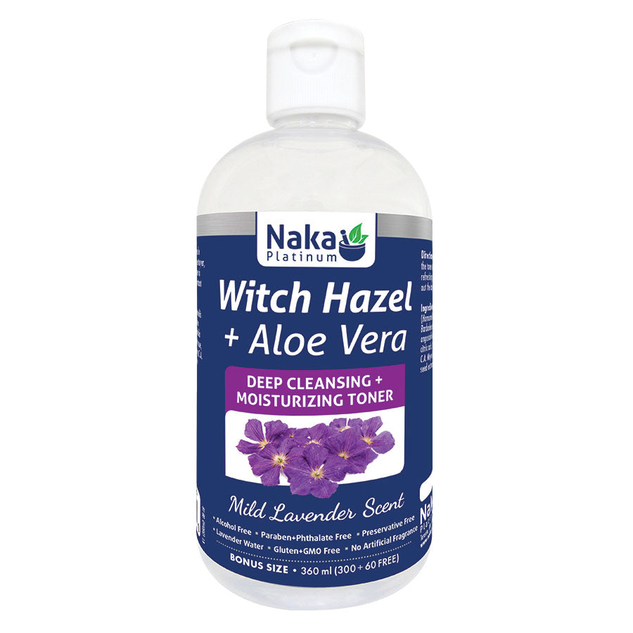 (Bonus Size) Platinum Moisturizer Witch Hazel + Aloe Vera 360ml