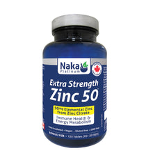 Load image into Gallery viewer, (Bonus Size) Platinum Zinc 50 Extra Strength - 120 or 210 tablets
